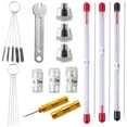 thumbnail image 6 of Complete Airbrushes Maintenance Set Nozzles Caps Cleaning Brushes Steel Needle Wrench For Precise Sprayings Guns, 6 of 8