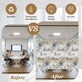 thumbnail image 6 of Vintage Country Window Privacy Film, Blue Rustic Texas Star Vines Wooden Grain Static Cling UV Sun Blocking Tint Film Heat Control Windows Films for Bedroom Bathroom, Window Stickers 23.6"x59", 6 of 8