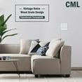 thumbnail image 5 of Woeilo Plaque Murale Interrupteur Double Toggle Classique, Couvercles de Prises 2-Gang, Design Grain de Bois Vintage Rétro, Taille Standard 4.95”X 4.87”, Résistant aux Chocs, Lot de 2, Blanc Blanc 2 Pack, 5 of 5