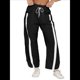 thumbnail image 1 of Pantalones Deportivos Holgados de Pierna para Mujer, Informales, con Cordón Ajustable y Cintura Elástica, en Colores Contrastantes, Estilo Y2K. Negro XXL, 1 of 7