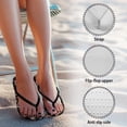 thumbnail image 6 of Chririnla Women's Skull Rose Print Flip Flops Casual Arch Support Lightweight Soft Footbed Slides Sandals Non-Slip Quick Dry Slip On Vacation Beach Slides Sandal, 6 of 7