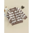 thumbnail image 3 of Seyurigaoka Toddlers Baby Boys Girls Knit Coats Plaid Pattern Round Neck Button Fly Long Sleeve Sweater Cardigan Autumn Winter Pullover, 3 of 8