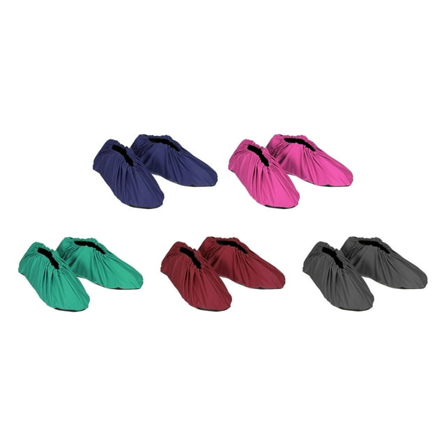 Unique Bargains Shoe Covers, 5 Pairs Reusable Non Slip Shoe Covers Thickened Washable Boot Shoe Cover, Multicolored