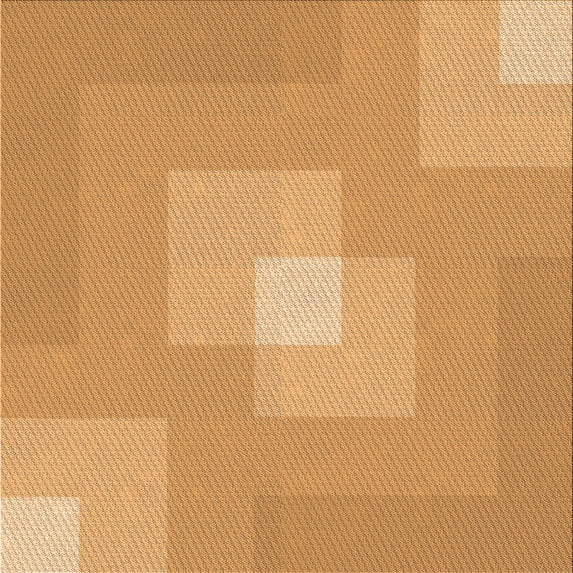 Ahgly Company Indoor Square Patterned Neon Orange Area Rugs, 6' Square