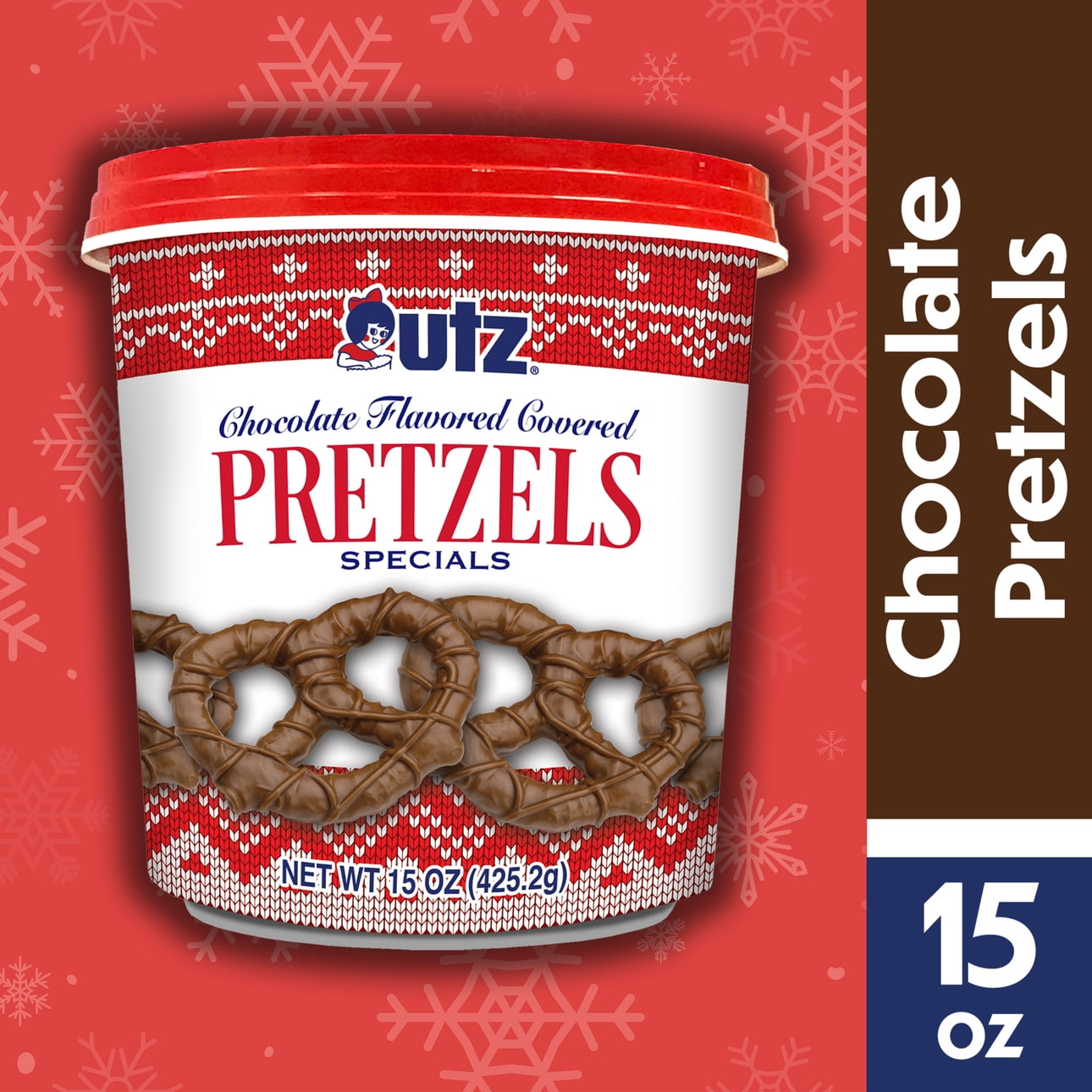 15 oz Utz Chocolate Flavored Covered Specials Pretzels Tub