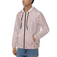 thumbnail image 3 of Kdxio Rose Gold Abstract Spots 1 Print Men Hoodies Casual Hoodies for Men with Zip Pockets Full Zip Long Sleeve Sweatshirt Sports Hooded Jacket-Medium, 3 of 5