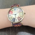 thumbnail image 2 of Women Watch Round Dial Pointer Display Adjustable Strap Anti-shock Vintage Decorative Buckle Clasp Ethnic Style Female Watch, 2 of 6
