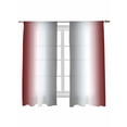 thumbnail image 2 of Sheer Curtains 63 Inches Long, Red Grey Light Filtering Window Curtains for Living Room/Bedroom, Gray Farmhouse Modern Rustic Rod Pocket Voile Sheer Curtain Drapes, 52"W x 63"L, 2 Panels, 2 of 8