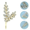 thumbnail image 1 of HONITANO Épingle à Cheveux de Mariée avec Strass Dorés et Pointe de Blé Accessoire de Mode en Métal, 1 of 8