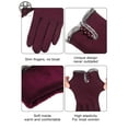 thumbnail image 4 of Luxtrada Womens Winter Warm Gloves With Sensitive Touch Screen Texting Fingers, Fleece Lined Windproof Gloves, 4 of 8