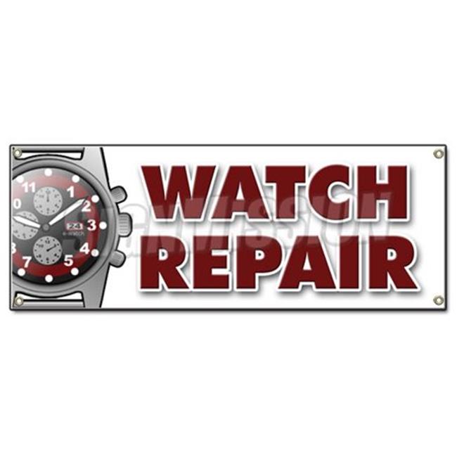 SignMission B-Watch Repair Watch Repair Banner Sign Batteries Batterys  Jewelry Gems Bands Appraisals Sales