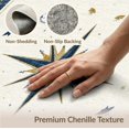 thumbnail image 6 of ODIKA 5'x7' Washable Area Rug Beachy Ocean Vintage Compass Nautical Motifs Border Themed Bathroom for Small Living Room, Bedroom, Easy Care, Non-Shedding, Pet Friendly, 6 of 7
