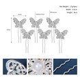 thumbnail image 5 of 6 uds. De accesorios para el cabello con cabeza de mariposa, pinzas para dama de honor, horquillas nupciales de cristal JAMW Sencillez, 5 of 5