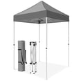thumbnail image 4 of INTER HUT 5x5 Outdoor Pop up Canopy Gazebo, Instant Easy Set up Outdoor Canopy Commercial Fair Shelter, Gray, 4 of 9