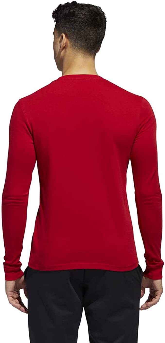 EK0199 Adidas Men's Amplifier Long Sleeve T-shirt Red M