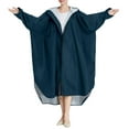 thumbnail image 1 of SHIXIAOO Poncho de Pluie pour Adultes Unisexe Long Imperméable Extérieur avec Capuche Matériau PU Léger à la Mode pour Cyclisme Randonnée Voyage Veste Décontractée pour Femmes Grande Taille Gilet Femme Veste à Capuche Automne, 1 of 5