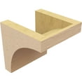 thumbnail image 5 of 6"W x 6"D x 6"H Wide Stockport Rough Cedar Woodgrain TimberThane Corbel, Primed Tan, 5 of 6