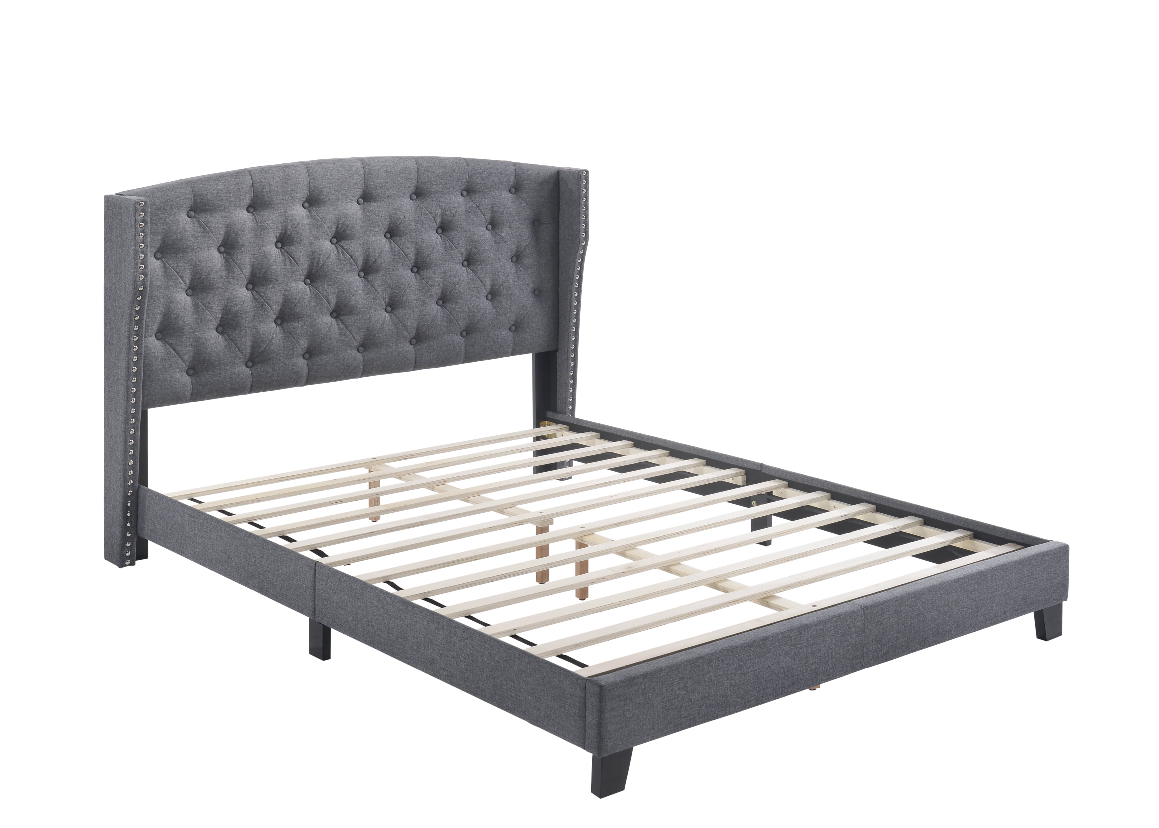 Rosemary queen platform gray bed deals