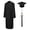 Black, variant on Matte Graduation Cap, Gown, Tassel (Unisex)