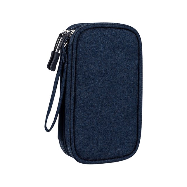 Bolsa de almacenamiento para banco de energía, estuche multiusos, cierre de cremallera, gran capacidad, malla, organizador de cables.