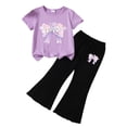 thumbnail image 4 of Leey-World Little Kids 2 Piece Outfits Baby Girls Summer Short Sleeve T-Shirts and Pants Set Fashion Clothing Sets Girls School Clothes 3T 4T 5T 6T 7T(O,2-3 Years), 4 of 4