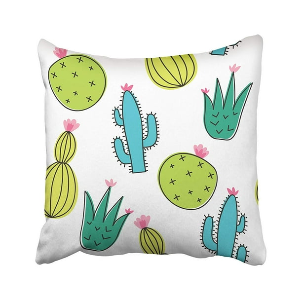 Bpbop Colorful Desert Green Turquoise And Mint Cactus Pattern Kids Mexican Abstract Boy Pillowcase Pillow Cushion Cover 18x18 Inches Walmart Com Walmart Com