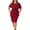 4# Red Wine, variant on LapaPlus Wine Red Bodycon Dress, Elegant Ruched Midi Evening Gown for Women, Party Dress (Sizes 0XL-5XL)
