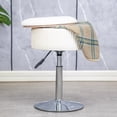 thumbnail image 7 of Velvet Vanity Stool, Vanity Chair for Makeup Room Round Storage Ottoman for Living Room Height Adjustable 360°Swivel Foot Stools, Beige, 7 of 7