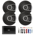 thumbnail image 1 of 4X Polk Audio MM Series Ultra Marine Certified 6.5" 2 Way Coaxial Car / Boat Speakers, Polk Audio PA660 4 Channel Digital Power Amplifier, Enrock Audio 18 AWG Gauge 50 Feet Speaker Wire Cable, 1 of 5