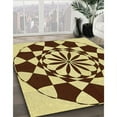 thumbnail image 2 of Ahgly Company Indoor Square Patterned Blood Red Brown Area Rugs, 7' Square, 2 of 6