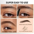 thumbnail image 3 of Microblading Eyebrow Pen,3D Waterproof Magic Eyebrow Pencil,4-Tip Eyebrow Pencil, Natural Makeup Long-Lasting Fine Stroke Magic Eyebrow Pencil, Black, 3 of 9