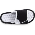 thumbnail image 2 of Isotoner Women's Terry Spa Slip On Slide Slipper with Memory Foam for Indoor/Outdoor Comfort BLK-8/9, 2 of 3