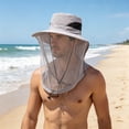 thumbnail image 6 of Fisherman Hat with Netting, Lightweight Sun-Protective Hat, for Outdoor Fishing Hiking Camping, for Men & Women, Gray, 6 of 6