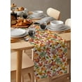 thumbnail image 3 of Thanksgiving Maple Leaves Burlap Cotton Table Runner 13x60 Inches Long, Fall Orange Country Plants Farmhouse Table Runners, Outdoor Dining Tablecloths Decor for Baby Shower/Party/Wedding, 3 of 6