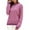 Purple, variant on Sevevn Women's Casual Striped Color Contrast Knitted Pullover Long Sleeve Round-Neck Sweater