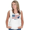 thumbnail image 5 of America Rugged American Flag Eagle Womens Slim Fit Graphic Tee Brisco Brands S, 5 of 6