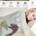thumbnail image 3 of Orinice Dinosaur Comfort Fur Throw Blanket - Soft, Warm, Cozy, Luxury, Fluffy Blankets for Couch and Bed - Throws for Sofa for Kids Teen Young Boys Girls,  40x50in, 3 of 6