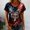 Red, variant on HOWPAY Independence Day T Shirts for Women 4th of July American Flag Patriotic Pullover Short Sleeve Crewneck Tops Summer Vintage Y2K Clothes Red L