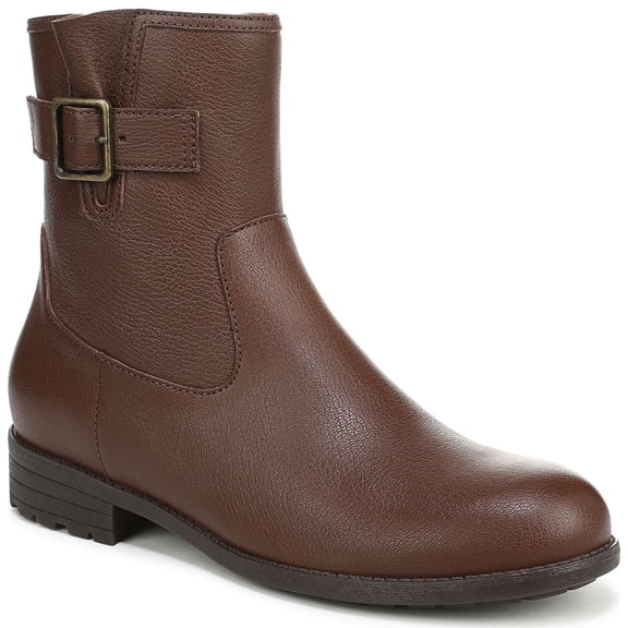 Vionic Women's Jill Zip Short Boot Coffee Leather 9.5M