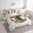 thumbnail image 3 of Feelyou Rustic Cowboy Boot Bedding Comforter Set 7pcs, Sunflower Floral Queen Bedding Sets, 3 of 8