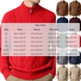 thumbnail image 3 of Zivyakyron Business Men Sweater Cable Knit Quarter Zip Pullover Sweaters Big and Tall Mock Neck Long Sleeve Fall Winter Black 4XL, 3 of 7