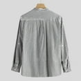 thumbnail image 5 of Dwaogom Men's Cotton Linen Shirt Long Sleeve Hippie Casual Beach T Shirts, 5 of 6
