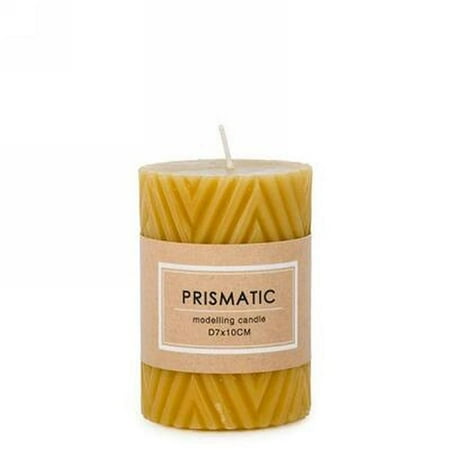 

MDR Trading AP-CNDL161M4 Ridged Mustard Yellow Candle
