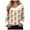 Beige, variant on larppty Holiday Party Sweater for Women Faux Fur Trim V-Neck Graphic Pullover (Brick Red, M)