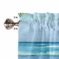 thumbnail image 5 of Merry Christmas Kitchen Curtains and Valances Set, Nude Santa Claus Basking Ocean Beach Rod Pocket Window Valance 18 Inch Window Curtain Panels for Living Room Bedroom Laundry, 27.5x36in, 3 Pieces, 5 of 7