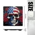 thumbnail image 2 of Bathroom Scale, Highly Accurate Digital Body Scale,Precisely Measures Weight up to 400 lbs-American Flag With Skull And Red Flowers, 2 of 4