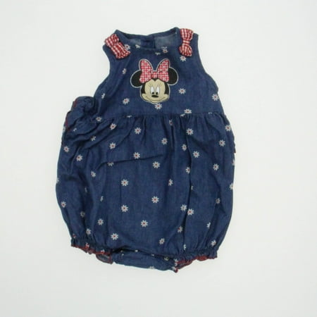 

Pre-owned Disney Girls Blue | Minnie Mouse Romper size: 6-9 Months
