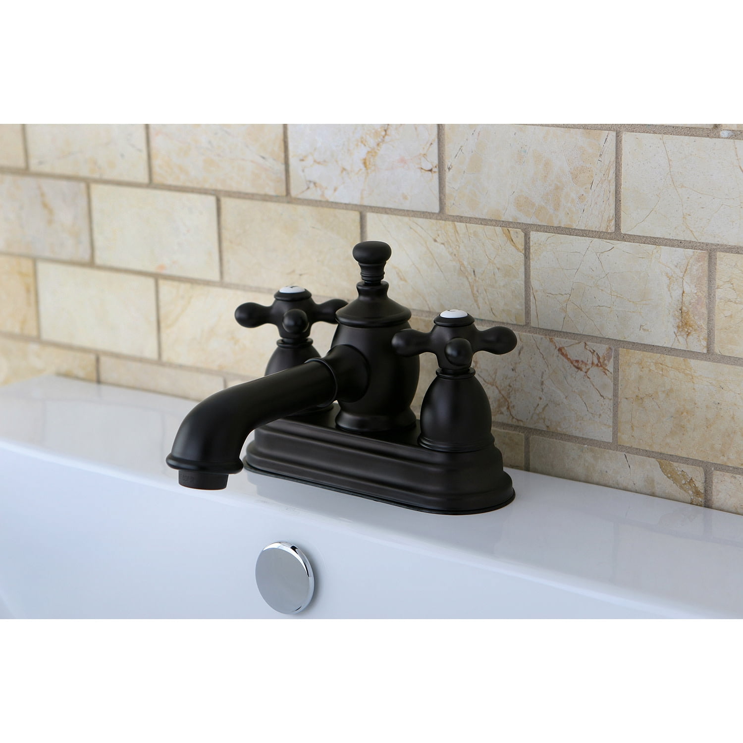 Kingston Brass KS7005AX 4 in. Centerset Bathroom Faucet, Oil Rubbed Bronze