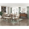 thumbnail image 2 of Lexicon Monroe Textured Fabric Dining Bench in Cream, 2 of 5