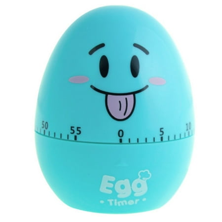 

Kitchen Egg Timer 60 Minutes Cartoon Cute Cooking Clock Alarm Mechanical Home Decor Blue